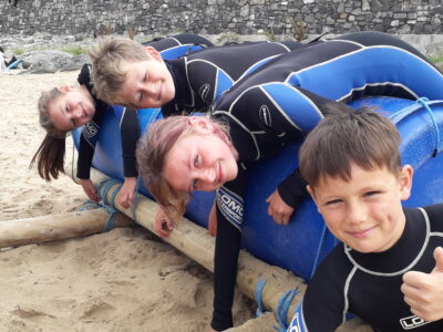 Raft building race