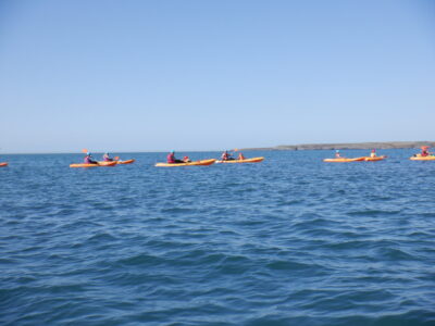 Kayaking on the water