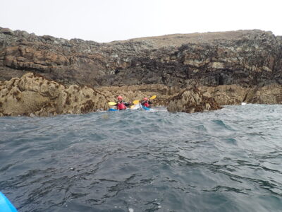 Kayaking coastline