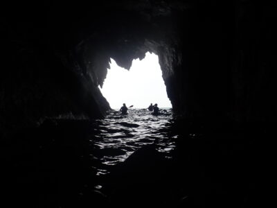 Kayaking sea cave